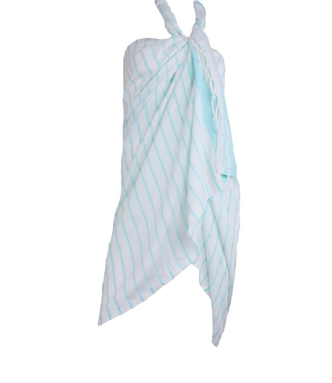 hamamdoek Aquastreeps light blue 190x90cm