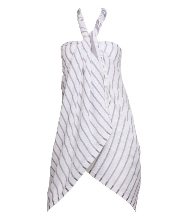 pareo hamamdoek Aquastreeps aubergine brown 190xcm