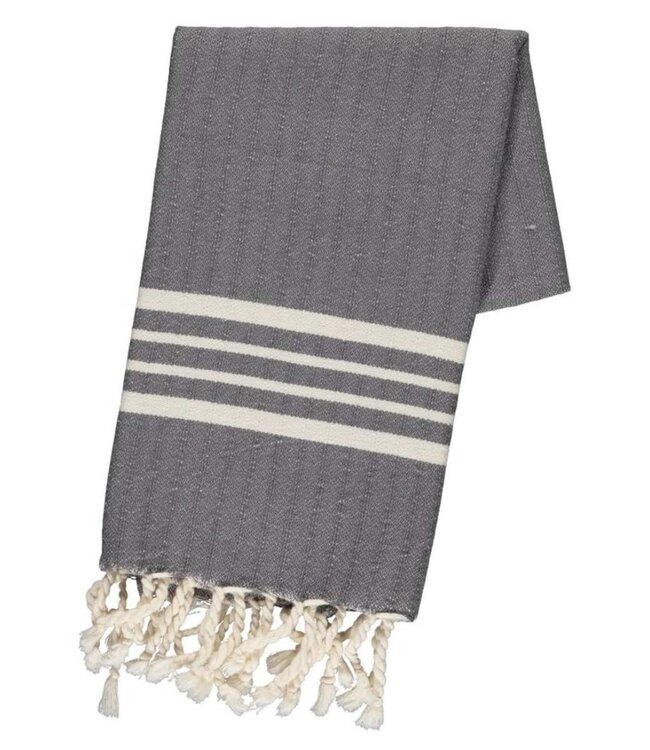 Hamamdoek XL dark grey – Krem Sultan