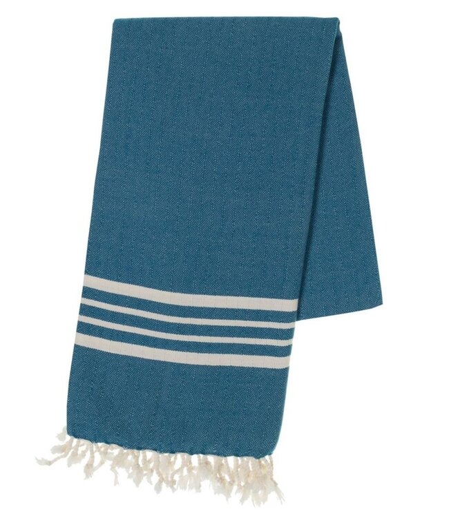 Hamamdoek XL petrol blue – Krem Sultan