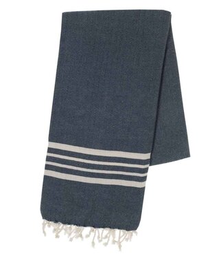 Lalay Hamamdoek XL navy – Krem Sultan