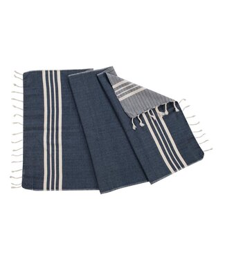 Lalay kleine hamamdoek Krem Sultan navy