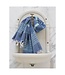 Ottomania hammamhanddoek dun marineblauw/helderzeegroen