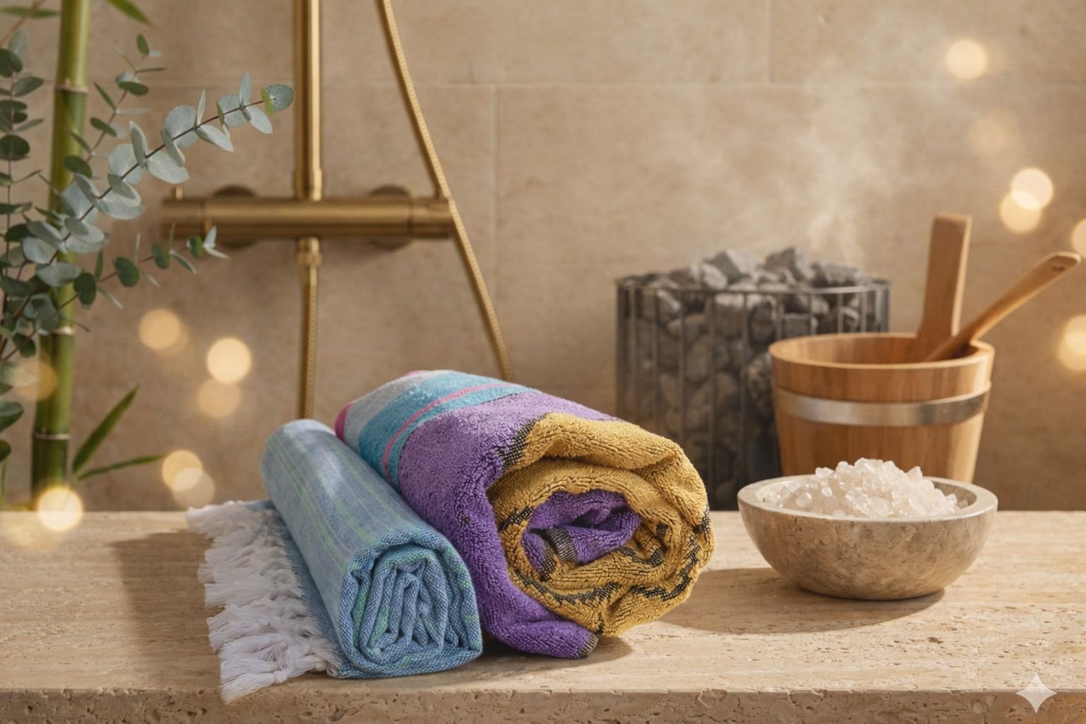 Hamamdoek of badhanddoek in de sauna?