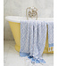 luxe badhanddoek Bloem mediteraanblauw 180x100cm