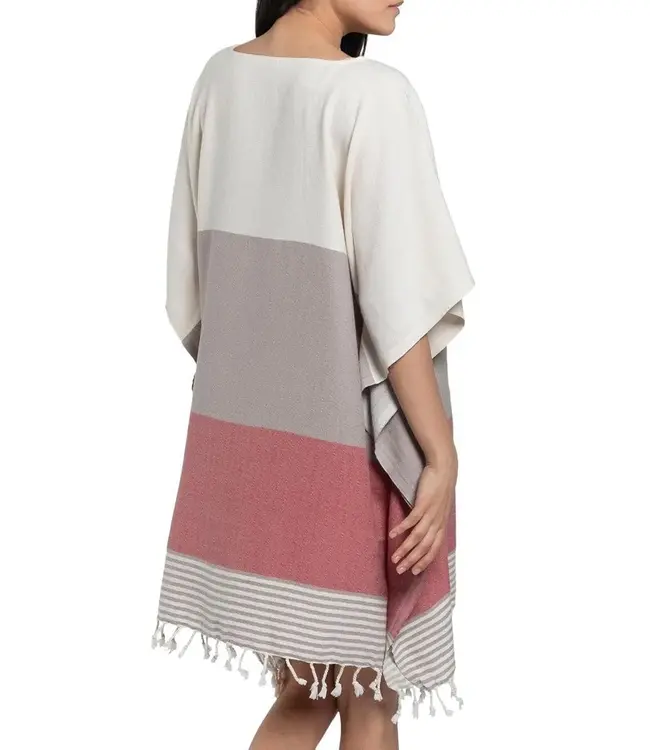 strand en sauna tuniek Sultan taupe dusty rose