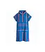 Ottomania Strand en saunaponcho mediteraanblauw/zuurstokroze