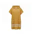 sauna en strandponcho met rits mustard yellow