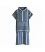 Ottomania strand en saunaponcho marineblauw/helderzeegroen