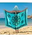 Pareo Flower turquoise seagreen 160x110cm