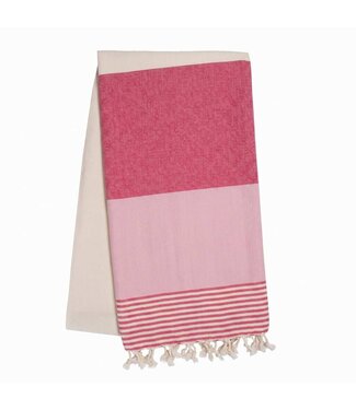 Lalay Hamamdoek Sultan Bicolore XL - fuchsia / rose pink
