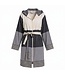 Hamam badjas met rits en capuchon - Sultan Bicolore - black / dark grey