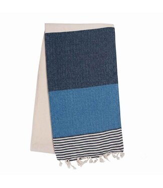 Lalay Hamamdoek Sultan Bicolore XL - navy / petrol blue