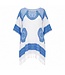 strandtuniek Flower white royal blue onesize