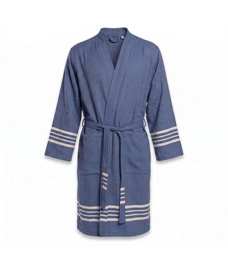 Lalay hamam badjas Krem Sultan navy