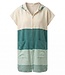 Sauna en strandponcho met rits -  Sultan Bicolore - emerald / mint