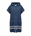 sauna en strandponcho met rits navy