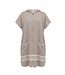 sauna en strandponcho met rits taupe Sultan