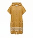 sauna en strandponcho met rits mustard yellow