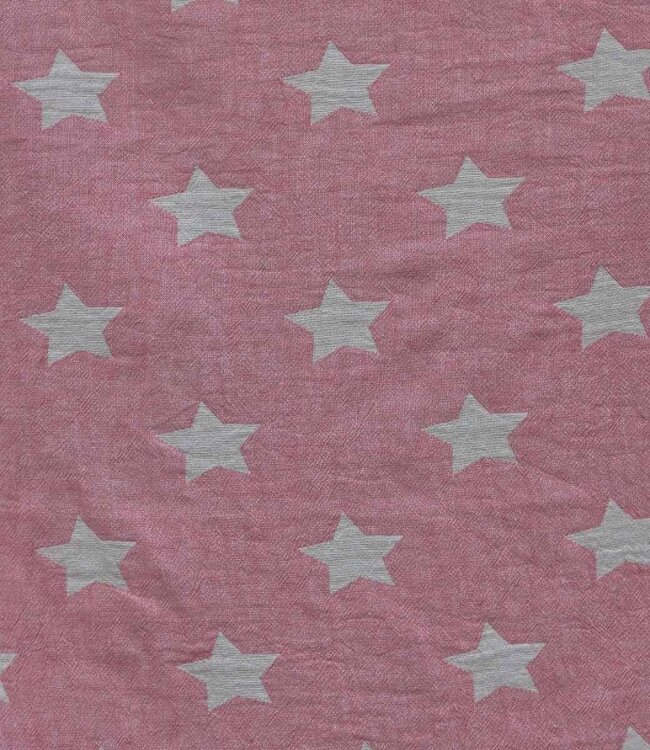 hamamdoek Ster roze 160x90cm