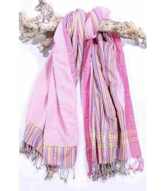 PURE Kenya kikoy strandlaken sweet pink stripes