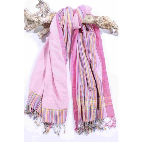 PURE Kenya kikoy strandlaken sweet pink stripes PURE Kenya kikoy strandlaken sweet pink stripes