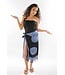 Pareo Flower black blue 160x110cm