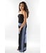 Pareo Flower black blue 160x110cm
