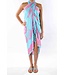 Pareo Flower blue pink 160x110cm