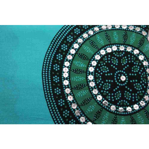 Call it Fouta! Pareo Flower turquoise seagreen