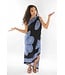 Pareo Flower black blue 160x110cm