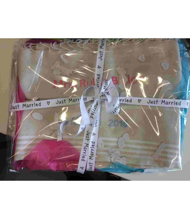 Hamamdoek borduren met naam of logo