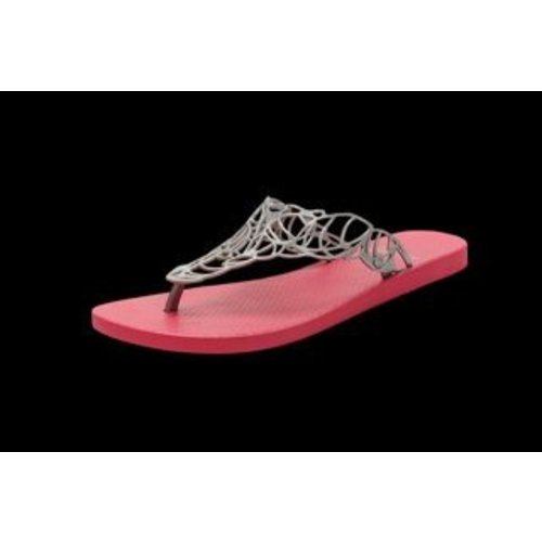 Batucada Slippers Acacia chrome & pink