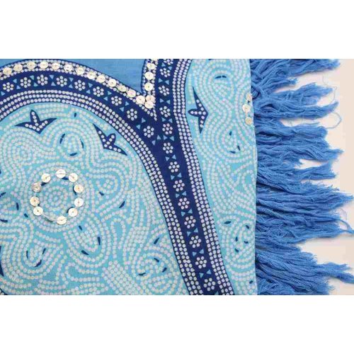 Call it Fouta! Pareo Flower blue turquoise blue