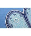 Pareo Flower blue turquoise blue 160x110cm