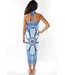 Pareo Flower blue turquoise blue 160x110cm