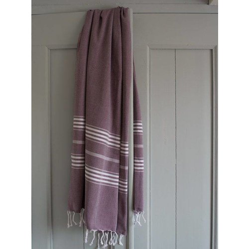 Ottomania hamamdoek XL aubergine Ottomania hamamdoek XL aubergine