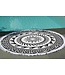 Greek Roundie d'Luxe black & white - badstof diameter 150cm