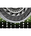 Greek Roundie d'Luxe black & white - badstof diameter 150cm