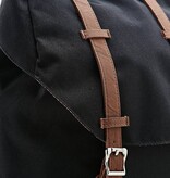 Black and brown backpack