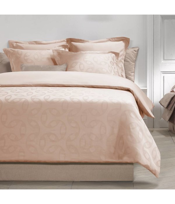 De Witte Lietaer dekbedovertrekset Motion peach / pink 220 TC, 200x220 cm