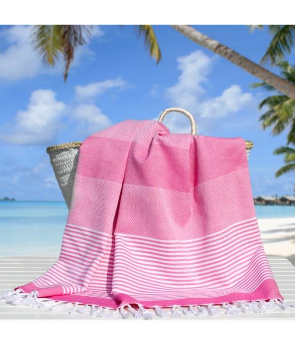 Fashion4Wellness Hamamdoek Deniz Size 4 - 100x200 roze (raspberry)