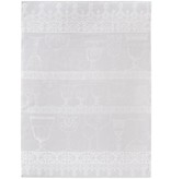 Le Jacquard Français 100% Linnen glazendoek Cristal blanc - white