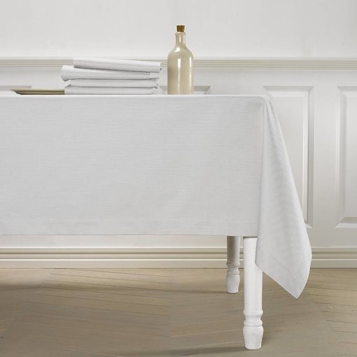 De Witte Lietaer tafellaken damast Kalahari grey/white