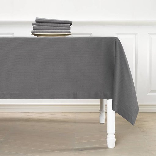 De Witte Lietaer tafellaken damast Kalahari charcoal