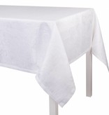 Le Jacquard Français wit damast tafellinnen Tivoli blanc,  100% gekamd linnen