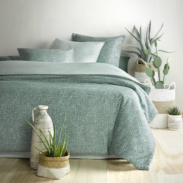 zeegroene dekbedovertrekset Cravat tapestry 200TC, vanaf