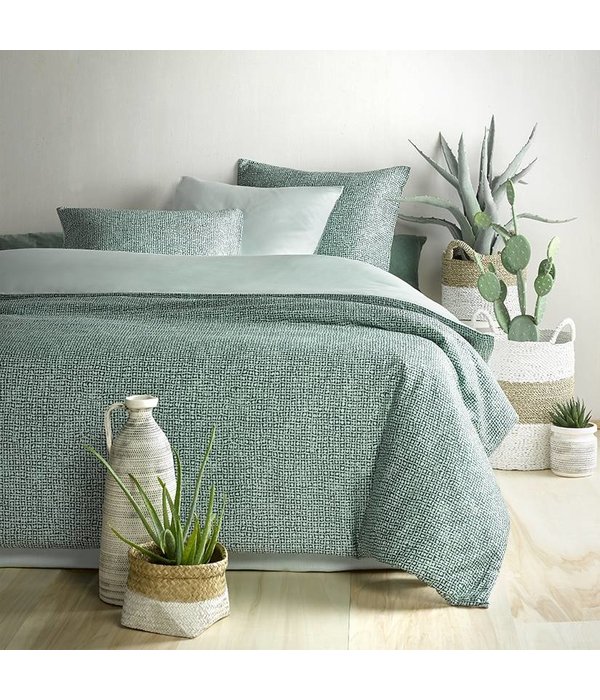 De Witte Lietaer zeegroene dekbedovertrekset Cravat tapestry 200TC