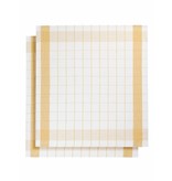 De Witte Lietaer theedoek mixte halflinnen ochre (oker)