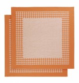 De Witte Lietaer theedoek Pied de Poule orange